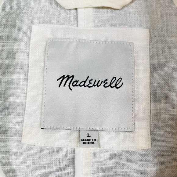 MADEWELL 100% linen blazer jacket - Picture 13 of 14